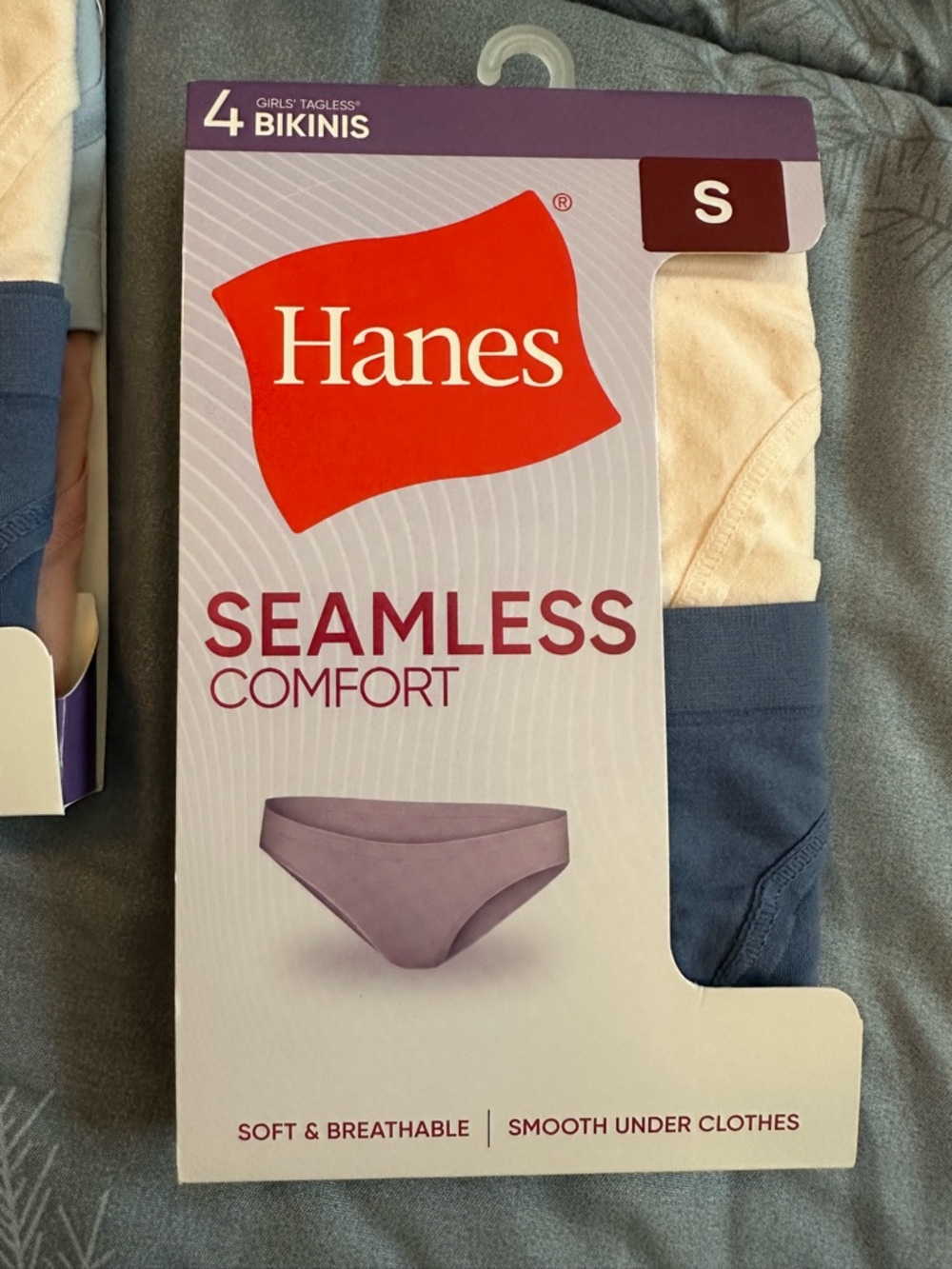 Girls Hanes Seamless Comfort Bikinis - Assorted Colors (4-Pack, Small) x 2  Sz S - Picture 2 of 5
